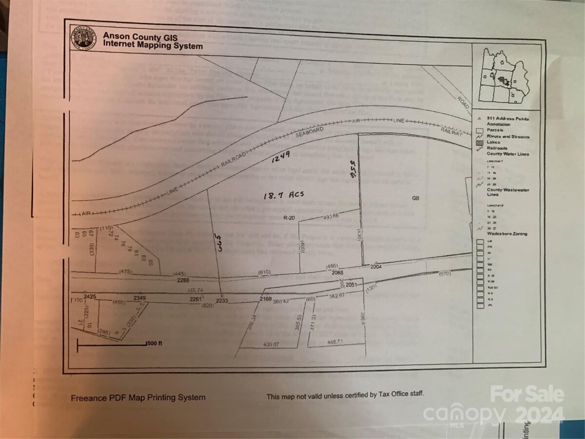 W Hwy 74 None, Wadesboro, NC 28170, MLS # 4144660