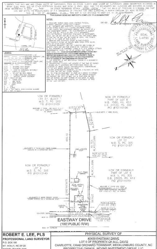 2439 Eastway Drive, Charlotte, NC 28205, MLS # 4190745